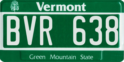 VT license plate BVR638