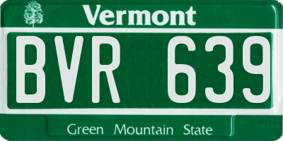 VT license plate BVR639