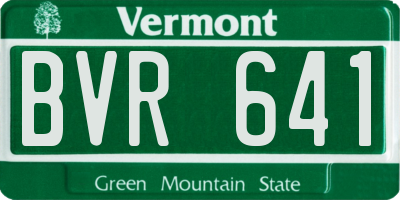 VT license plate BVR641
