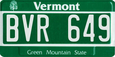 VT license plate BVR649