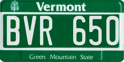 VT license plate BVR650