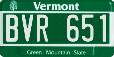 VT license plate BVR651