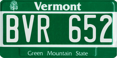 VT license plate BVR652