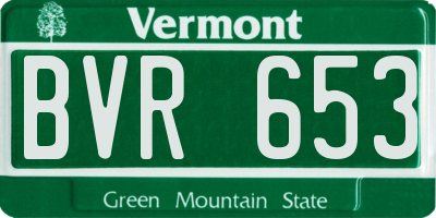 VT license plate BVR653