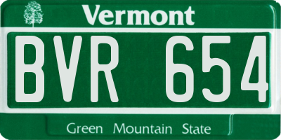 VT license plate BVR654