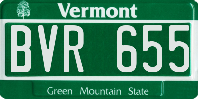 VT license plate BVR655