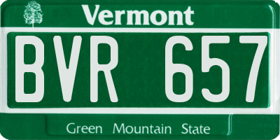VT license plate BVR657