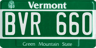 VT license plate BVR660