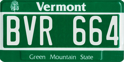 VT license plate BVR664