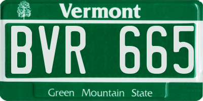VT license plate BVR665
