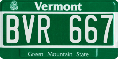 VT license plate BVR667