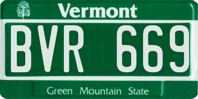 VT license plate BVR669