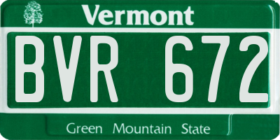 VT license plate BVR672