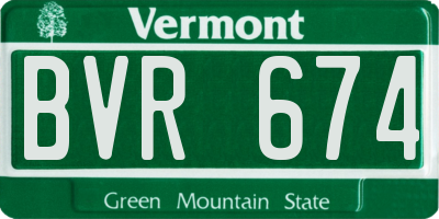 VT license plate BVR674