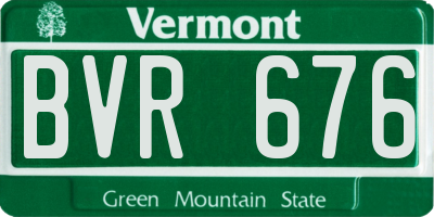 VT license plate BVR676