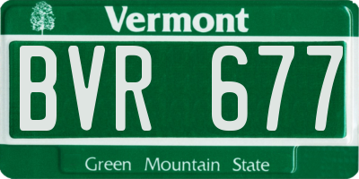VT license plate BVR677