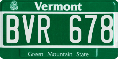 VT license plate BVR678