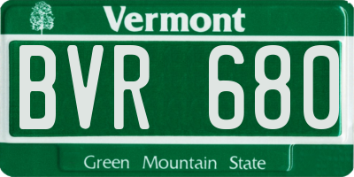 VT license plate BVR680