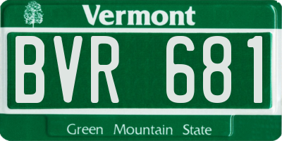 VT license plate BVR681