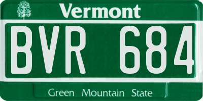 VT license plate BVR684