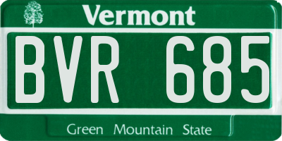 VT license plate BVR685