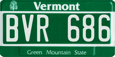 VT license plate BVR686