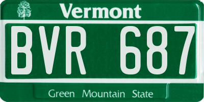 VT license plate BVR687
