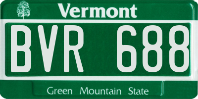 VT license plate BVR688