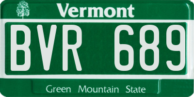 VT license plate BVR689