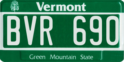 VT license plate BVR690