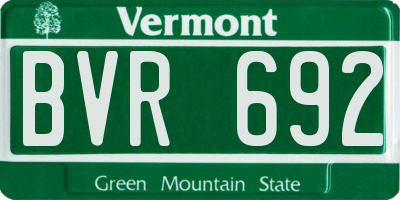 VT license plate BVR692