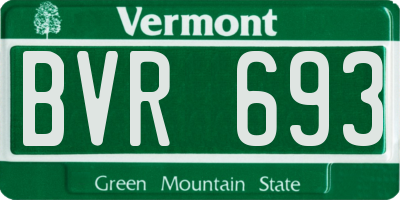 VT license plate BVR693