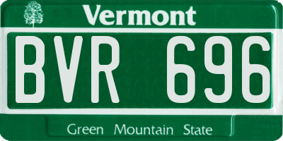 VT license plate BVR696