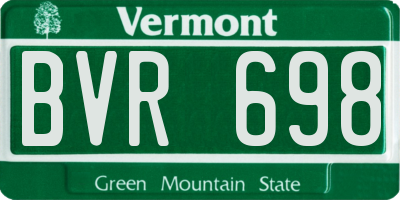 VT license plate BVR698