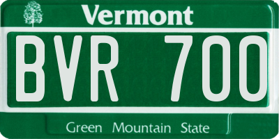 VT license plate BVR700