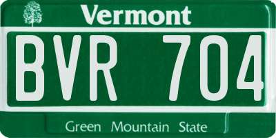 VT license plate BVR704