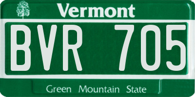 VT license plate BVR705