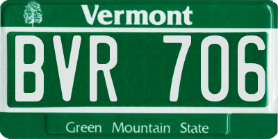 VT license plate BVR706