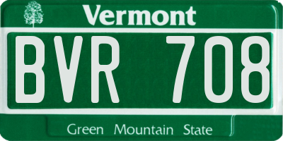 VT license plate BVR708