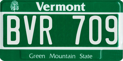VT license plate BVR709