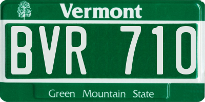 VT license plate BVR710