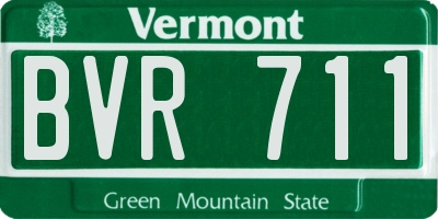 VT license plate BVR711