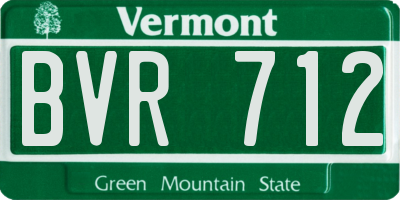 VT license plate BVR712