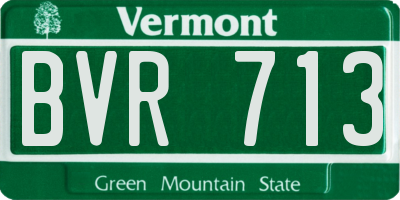 VT license plate BVR713