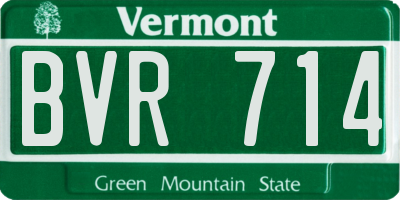 VT license plate BVR714
