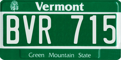 VT license plate BVR715