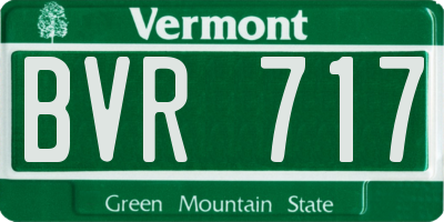 VT license plate BVR717