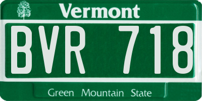 VT license plate BVR718
