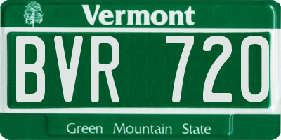 VT license plate BVR720