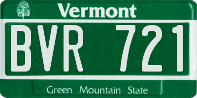 VT license plate BVR721